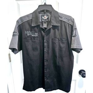 Harley-Davidson Colorblocked Blackened Pearl w/ Bar & Shield, Men's Shirt, Sz M